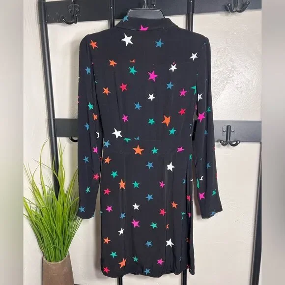 Nobody's Child Star Multi Color Cut out Mini Skater Dress Black Size 6 - Picture 3 of 16
